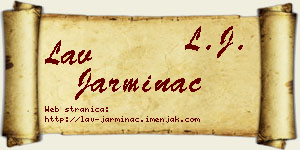 Lav Jarminac vizit kartica
